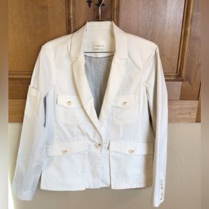 Anthropologie white blazer
